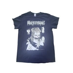 Holy Relapse Graphic Streetwear T-Shirt – Men's Small – Black Goth Metal Tee